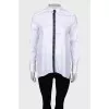 White shirt with velor insert