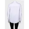White shirt with velor insert