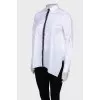 White shirt with velor insert