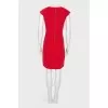 Red dress with frill