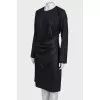 Black draped dress with tag
