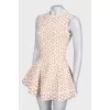 Textured print mini dress