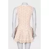 Textured print mini dress