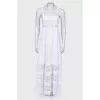 White maxi dress with lace