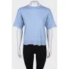 T-shirt with bow and leather inserts on the back