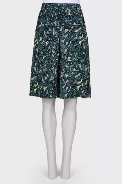 Graffiti print skirt