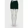 Velor dark green skirt