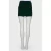 Velor dark green skirt
