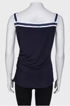 T-shirt with bow and drapery