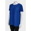 Silk T-shirt with embellished sleeves