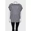 Striped silk blouse