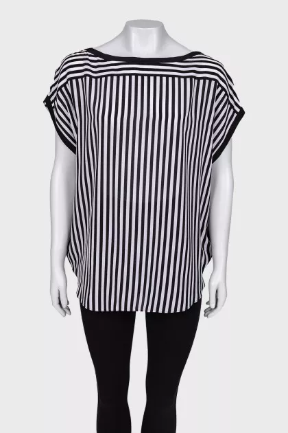 Striped silk blouse