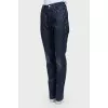 Navy Blue Mid Rise Jeans
