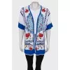 Printed cardigan