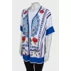 Printed cardigan