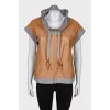 Combined jacket with a zipper