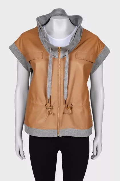 Combined jacket with a zipper