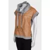 Combined jacket with a zipper
