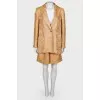 Suit with print in golden color