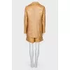 Suit with print in golden color