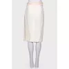 Milk skirt with front pleats