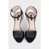 Black leather sandals