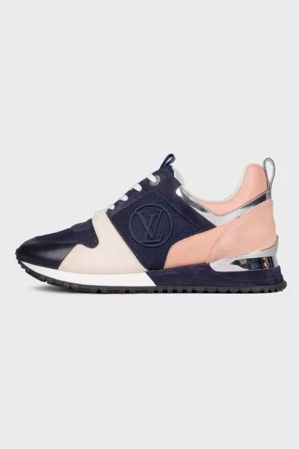 Blue and Pink Sneakers