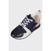 Blue and Pink Sneakers