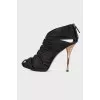 Shoes with golden heels