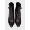 Ankle boots with zipper