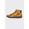 Men's sneakers with snakeskin effect