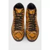 Men's sneakers with snakeskin effect