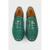 Green Patent Loafers