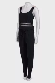 Knitted black jumpsuit
