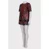 Suit with lace and sequins