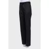 Regular fit trousers with tag