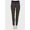 Trousers with an abstract pattern