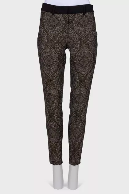 Trousers with an abstract pattern