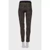Trousers with an abstract pattern