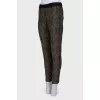 Trousers with an abstract pattern
