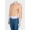 Beige leather jacket