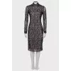 Dress with fitted lace