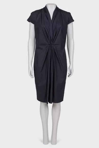 Black pleated dress