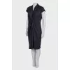 Black pleated dress