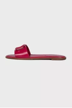 Leather slippers Vlogo