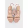 Powder suede sandals