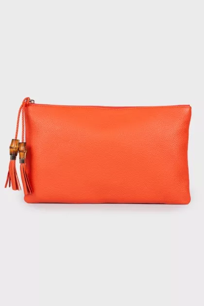 Red tassel clutch 