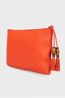 Red tassel clutch 