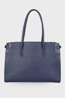 Dark blue leather bag