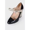 Snakeskin embossed shoes